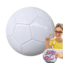 Plain White Football Ball 18cm 20cm 21.5cm, Recreational Soccer Ball, Graffiti Art Surface, Promos Signing