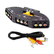MultiInput Video Switcher Box - Compact HDMI Video Splitter for Home Theaters and Gaming Consoles, Black
