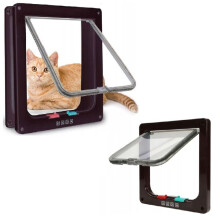 Cat Flap Dog Flap Magnetic Closure 19x20 cm Pet Door for Dogs and Cats, Weatherproof and Durable Design