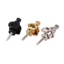 Guitar Strap Locks Black Set of 6 Metal Locking Strap Blocks for Electric Guitars and Basses in Golden