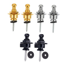 Lock Your Guitar Straps in Place with 6 Metal Fixing Buttons for Easy Installation on Electric and Acoustic