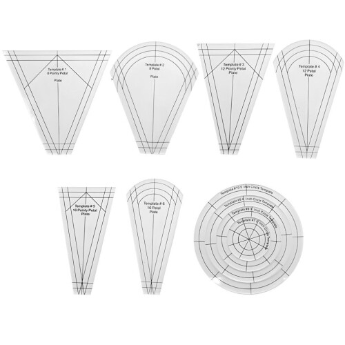 10-Piece Acrylic Quilt Ruler Set, Precision Patchwork Templates for DIY Crafts, Versatile Square Shapes,