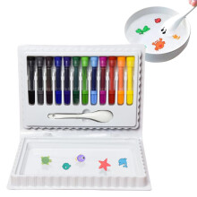 Markers for Kids - 12 Artistic Watercolor Marker Set with Spoon, Colorful School Supplies for Preschool