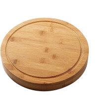 Cheese Board Wood Charcuterie Board Set Rotatable Round Cutting Board Tray for Outdoor Cooked Food Serving