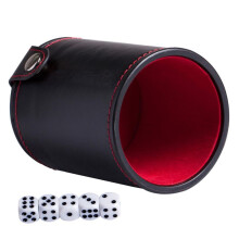 Dice Cup Set with Lid - Portable Dice Storage Case and Holder for Color Dice - Professional Dice Shaking
