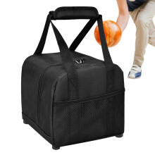 Bowling Ball Tote For Single Ball, Travel Tournament Use, Water Bottle Holder, Towel Pocket