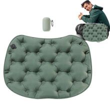 Air Inflatable Seat Cushion Olive Green With Storage Case Portable Bleacher Pad For Outdoor Use Wheelchair