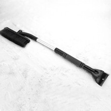Car Snow Brush Ice Scraper 2-In-1 for FIAT Panda Bravo Punto Linea Croma 500 595 with Retractable Bristles