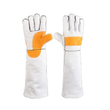 Double Layer Leather For Pet Gloves Anti Scratch And Anti Bite For Protection Gloves(White 45cm) Pet
