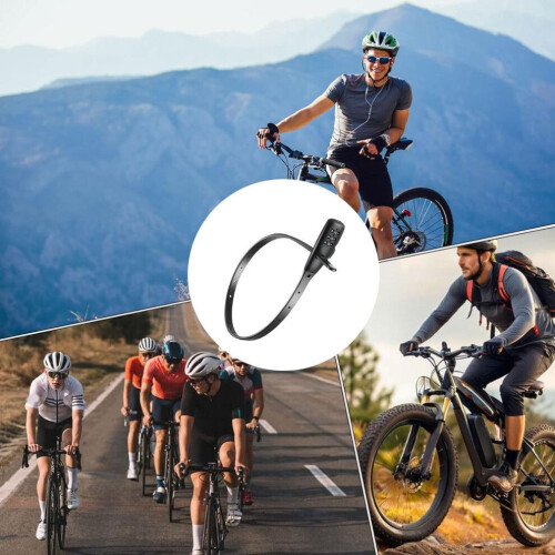 Bicycle cable lock with combination for doors, strollers, gates, skis, refrigerators, skateboards and 2