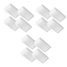 12 Pack Leveling Wedges for DIY Home Improvement, White Plastic Toilet and Furniture Shims, Large Size