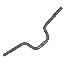 Folding Bike Handlebar Aluminum Alloy Riser 580x25.4mm 120mm Rise Black Compatible with Most Folding