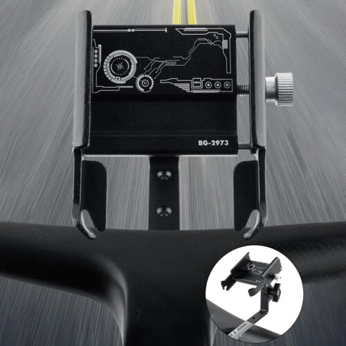 Bicycle phone holder, 360 degree rotatable, for handlebars, clip stand 2