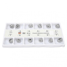 12pcs Dental Molar Metal Crowns Stainless Steel Restore Chewing Function Dental Molar Metal Crowns for Adults-Yvan