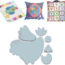 Patchwork Quilt Template Set Weekend Chicken Design Reusable Acrylic Templates Chicken Quilt 10-Inch
