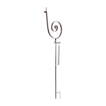 Garden Rain Gauge 10 Inch Rain Water Catcher Decorative Sculpture Lawn Rainfall Meter for Patio Porch