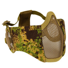 Tactical Collapsible Half Mask Protective Mesh Mask for Airsoft Paintball Hunting Adjustable Belt Size