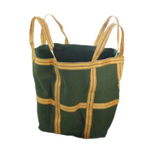 Heavy Objects Lift Net Canvas Ton Bag Heavy Duty Reusable Bulk Sack 100cm X 100cm X 100cm For Firewood