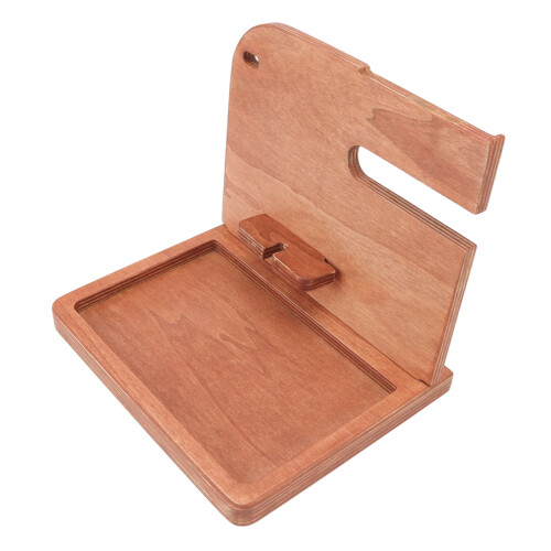 Stable And Reliable Solid Walnut Desktop Organizer, Evenly Textured Wood, Multi-Functional Storage Tray, Personalized Gifts For Men 1