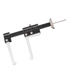 Brake disc depth gauge ruler 0-60 mm, portable aluminum alloy measuring tool, metric fraction caliper