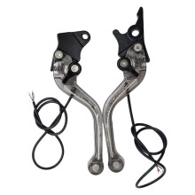 Brake Lever with LED Lighting, 1 Pair, Aluminum, Universal Compatible for Motorcycles and Bicycles