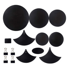 Drum Mute Pads Set with Matte Drum Head, Sound Off Blocks, 4 Binder Clips for Quiet Drum Practice and