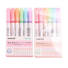 12farbige Kurvenstifte für Notizen,Spitze Stifte mit Verschiedenen Formen,12verschiedene Kurvenformen Stiften,Curve Textmarker Stift Set für
