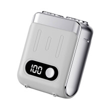 Portable Electric Razor for Men, Quiet Travel Shaver with Digital Display, Compact Rechargeable Grooming