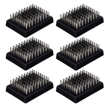 Grill Brush Replacement Heads, 6-Pack Heat-Resistant Wire Bristle Cleaning Brushes for BBQ Grills