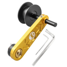 Chain Tensioner for Bicycles Aluminum Alloy, Robust Chain Tension Regulator for Single Speed, Gold A