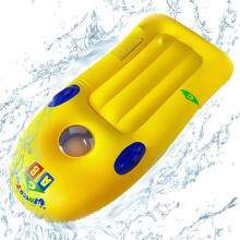Bodyboard Inflatable Swimming Board 110 x 48 cm with Handles for Water Slide, Beach, and Pool Use