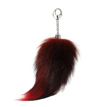 Chaveiro de cauda de raposa verdadeira, chaveiro de cauda de raposa peluda com pelo macio e suave, material de pelo de qualidade para uma ideia de