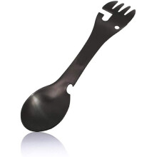 Edelstahl-Spork, klassisch-elegantes Design für Camping, robustes, leichtes und tragbares Multifunktionsbesteck, langlebiges Material für