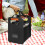 Drink Carrier with Handle, Foldable 4-Cup Holder, Reusable Beverage Rack with Adjustable Dividers for 4