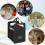 Drink Carrier with Handle, Foldable 4-Cup Holder, Reusable Beverage Rack with Adjustable Dividers for 2