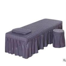 Massage Bed Cover One Piece Bed Sheet Only - Solid Blue Skin-Friendly Massage Table Cover With Face