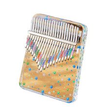 Kalimba Thumb Piano A21 - Portable Transparent Acrylic Finger Piano with Hammer, 17 Keys, Musical Instrument