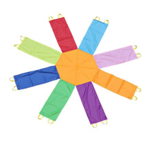 Play Parachute Rainbow Outdoor Parachute 3.6M Octagonal Umbrella For Physical Training Team Sports