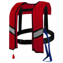 Life Jackets Manual Inflatable Nylon Adjustable Buckle Vest with Reflective Strips Whistles for Adults