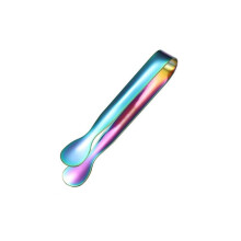 Ice Tongs Stainless Steel Multicolor Ice Cube Tongs For Ice Cubes Sugar Cubes Barbecue Clip Kitchen