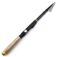 Canne Pêche, AntiDrapant 1.8m3.0m Multifunction Spinning Rod Carbon Fishing Pole (Color : Wooden Handle,