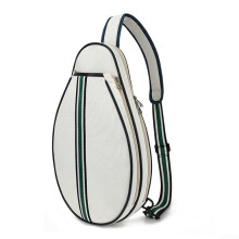 Professional Tennis Racket Sling Bag for Badminton and Pickleball Storage - White, Durable, Lightweight
