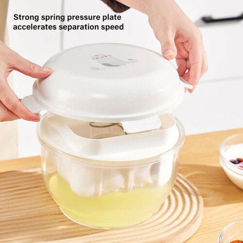 Robust ABS Plastic Yogurt Strainer, Portable Home Dairy Product Maker, Space-Saving Round Design 2