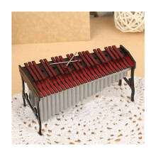 Mini Marimba Model with Box, 12cm Wooden Desktop Musical Instrument for Decoration and Music Gifts