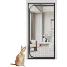 Pet Safe Reinforced Cat Gate Door 80 X 200 Cm, Escape Proof Barrier for Pets, Thickened Design for Living