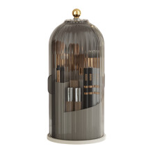 Zahnbürstenhalter mit Deckel, platzsparender, verdeckter Zahnbürstenhalter mit Schiebedeckel, rutschfester Boden, 360 drehbar, wasserdicht,