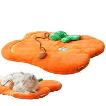 Cat blanket | Soft Cartoon Cat Rug for Indoor Cats | Washable Interactive Pet Toy | Thermal Cat Cushion