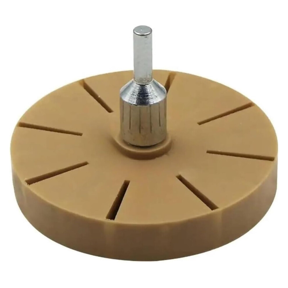 Pneumatic Car Sticker Film Glue Remover Pinstripe Decal Eraser Rubber Disk Earth Auto Body Tool Yellow 9339159582329