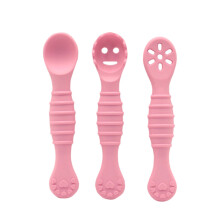 Baby Lernlöffel, 3Stück Silikon Lernlöffel, Starter Breilöffel, Fütterlöffel, Bpa Frei Babylöffel, Weich Flexibel Kinder Besteck, Für