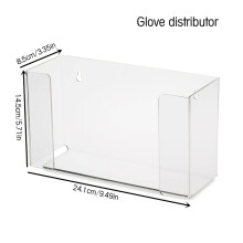 Dispensador de acrílico transparente para montaje en pared con diseño ligero y resistente a la corrosión, ideal para servicios de salud y
